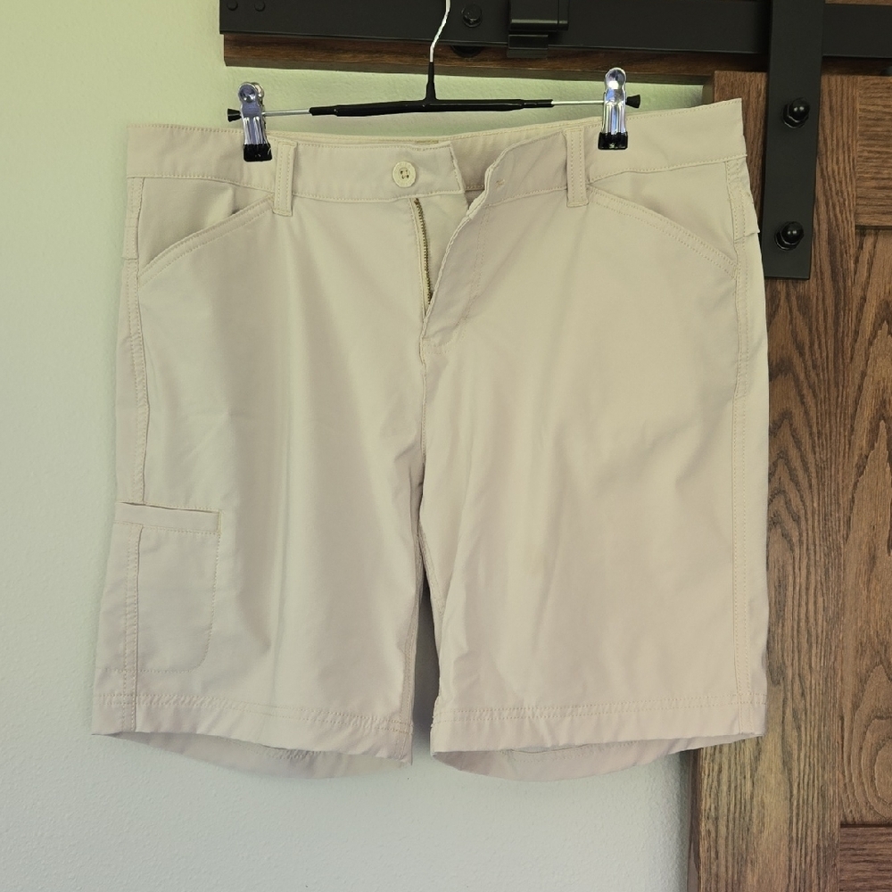 Beige Casual Shorts